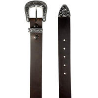 1.5" (38mm) Brown Western Style Leather Belt Handmade in Canada by Zelikovitz Size 26 - 60