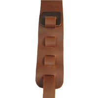 Adjustable Guitar Strap II Full Grain Buffalo Leather Acoustic or Electric - Mahogany