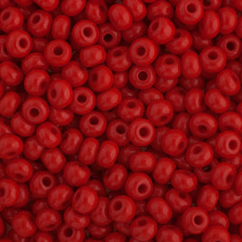 6/0 Med Red Glass Seed Beads 40 Grams