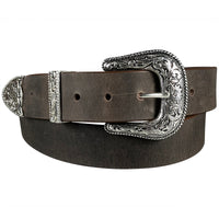 1.5" (38mm) Crazy Horse Western Style Leather Belt Handmade in Canada by Zelikovitz Size 26 to 60