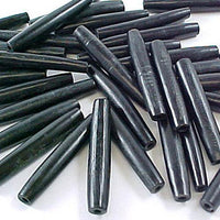 Hair Bone Pipes Oval Black 1.5" - 100Pk