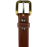 1.5"(38mm) Brown Latigo Leather Belt Handmade in Canada by Zelikovitz