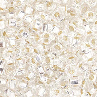 6/0 S/L Crystal Glass Seed Beads 40 Grams