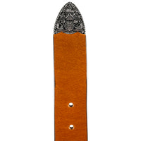 1.5" (38mm) Tan Western Style Leather Belt Handmade in Canada by Zelikovitz