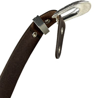 1.5" (38mm) Brown Western Style Leather Belt Handmade in Canada by Zelikovitz
