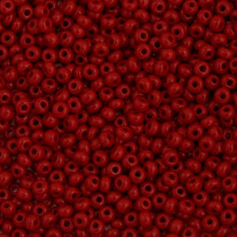 6/0 Med/Dark Red Glass Seed Beads 40 Grams