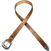 1.5" (38mm) Distressed Western Style Leather Belt Handmade in Canada by Zelikovitz