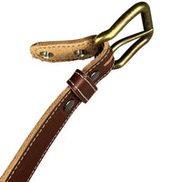 1.5"(38mm) Brown Latigo Leather Belt Handmade in Canada by Zelikovitz