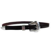 3/4" (19mm) Mahogany Western Style Leather Belt Handmade in Canada by Zelikovitz