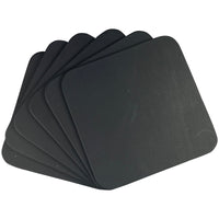 Square Coasters - Black Leather Coasters - Made in Canada