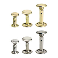 Solid Brass Double Cap Rivets, 100/pk