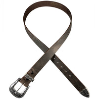 1.5" (38mm) Crazy Horse Western Style Leather Belt Handmade in Canada by Zelikovitz