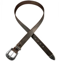 1.5" (38mm) Crazy Horse Western Style Leather Belt Handmade in Canada by Zelikovitz Size 26 to 60