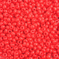 6/0 Light Red Glass Seed Beads 40 Grams