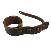 Adjustable Guitar Strap II Full Grain Buffalo Leather Acoustic or Electric - Mahogany