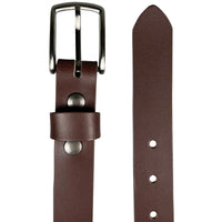 The Montreal Dress Belt - 100% Solid Leather Belt - Brown