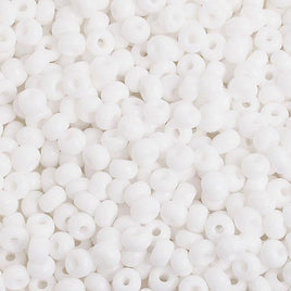 6/0 White Glass Seed Beads 40 Grams