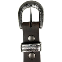 1.25" (32mm) South Western Style Buffalo Leather Belts - Brown Size 26 - 60