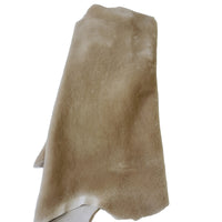 Leather Sheepskin Shearling Hides Fur Skin Hair On Avg 8.75 Sqft - Taupe 10mm