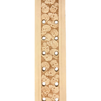 Leather Carpenters Tool Belt - Embossed Skulls