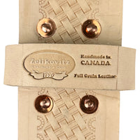 Leather Carpenters Tool Belt - Embossed Basket Weave