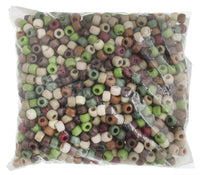 Plastic Crow Beads Camouflage Multi 9mm 1000 Pack