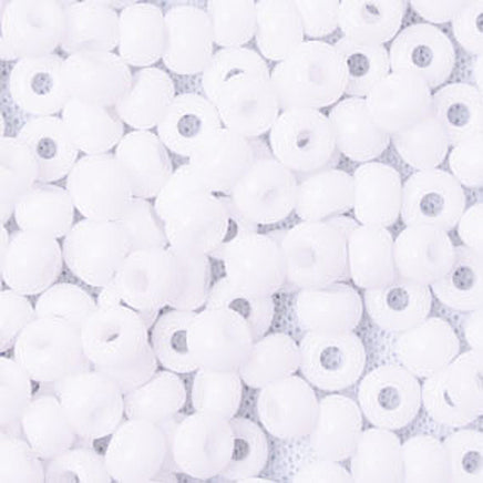 Image of 65001002 - 10/0 Opaque WhiteCzech Seed Beads 40 grams
