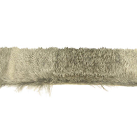 Rabbit Fur Trim Stripping - Chinchila Grey
