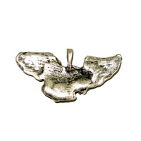 Pendant - Eagle Wings Spread Antique Silver Lead Free Nickel Free