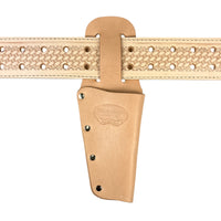 Leather Carpenters Tool Belt - Embossed Basketweave and Stitched