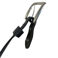 1.5"(38mm) Embossed Geometric Weave Black Buffalo Leather Belt Handmade in Canada by Zelikovitz Size 26-46