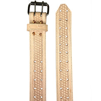 Leather Carpenters Tool Belt - Embossed Basketweave and Stitched