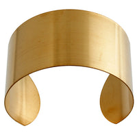 Solid Brass Flat Cuff Bracelet Base - 3 Sizes