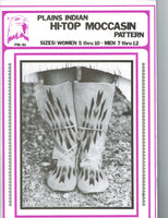 Plains Indian Hightop Moccasin Pattern