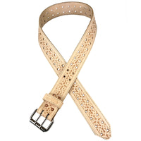 Leather Carpenters Tool Belt - Embossed Celtic and Stitched