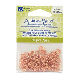 20 Gauge Artistic Wire Chain Maille Rings Round Natural 11/64" (4.37 mm) 150pc