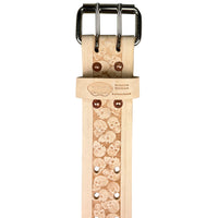 Leather Carpenters Tool Belt - Embossed Skulls