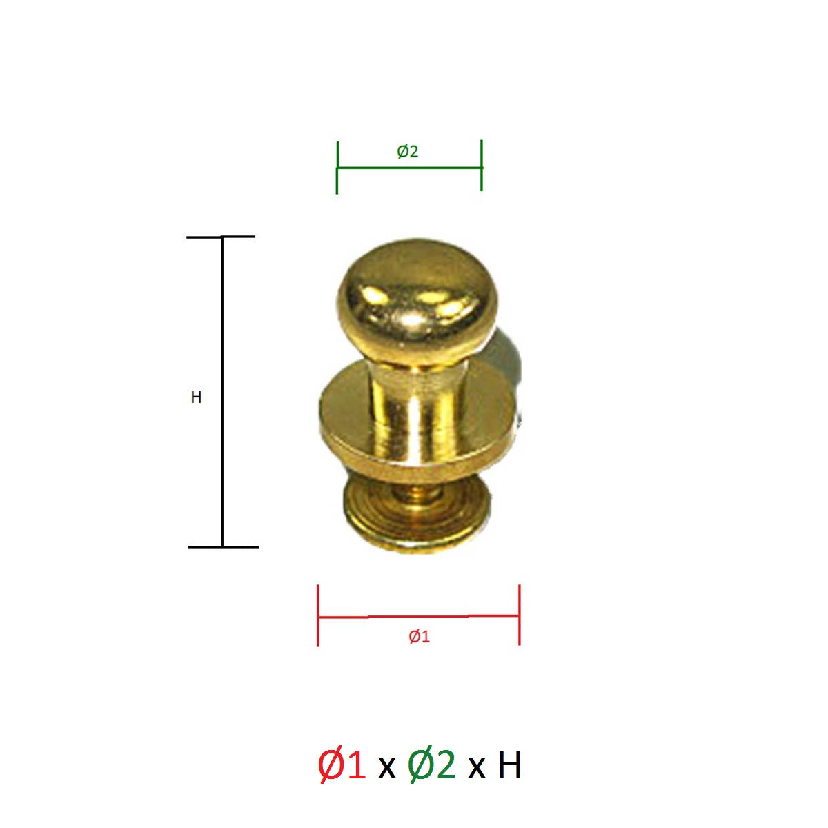 Button deals stud screwback