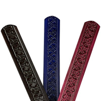 Embossed Celtic Knot Leather Strip 0.75"