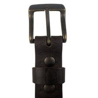 1.25"(32mm) Embossed Reptile Weave Brown Buffalo Leather Belt Handmade in Canada by Zelikovitz Size 26-46