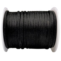 Cotton Wax Cord 3.0mm Flat - Black