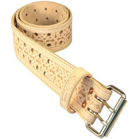 Leather Carpenters Tool Belt - Embossed Celtic and Stitched