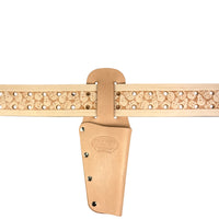 Leather Carpenters Tool Belt - Embossed Skulls