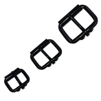 Roller Buckle 1-1/2" (3.8cm) Black Plated Leather Craft Belt Buckle