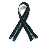 YKK #10 One Way Metal Zipper 22" Silver Color Teeth