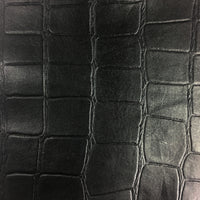 Die Cut Embossed Craft Cuts Genuine Leather 8.5" x 11" Piece Reptile Style Black 4033-01