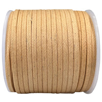 Cotton Wax Cord 3.0mm Flat - Natural