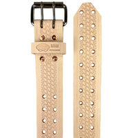 Leather Carpenters Tool Belt - Embossed Basket Weave