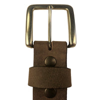 1.5"(38mm) Crazy Horse Solid Buffalo Leather Belt Handmade in Canada by Zelikovitz Size 26 - 60