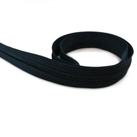 #8 Nylon Coil Zipper Tape Black - By the Yard